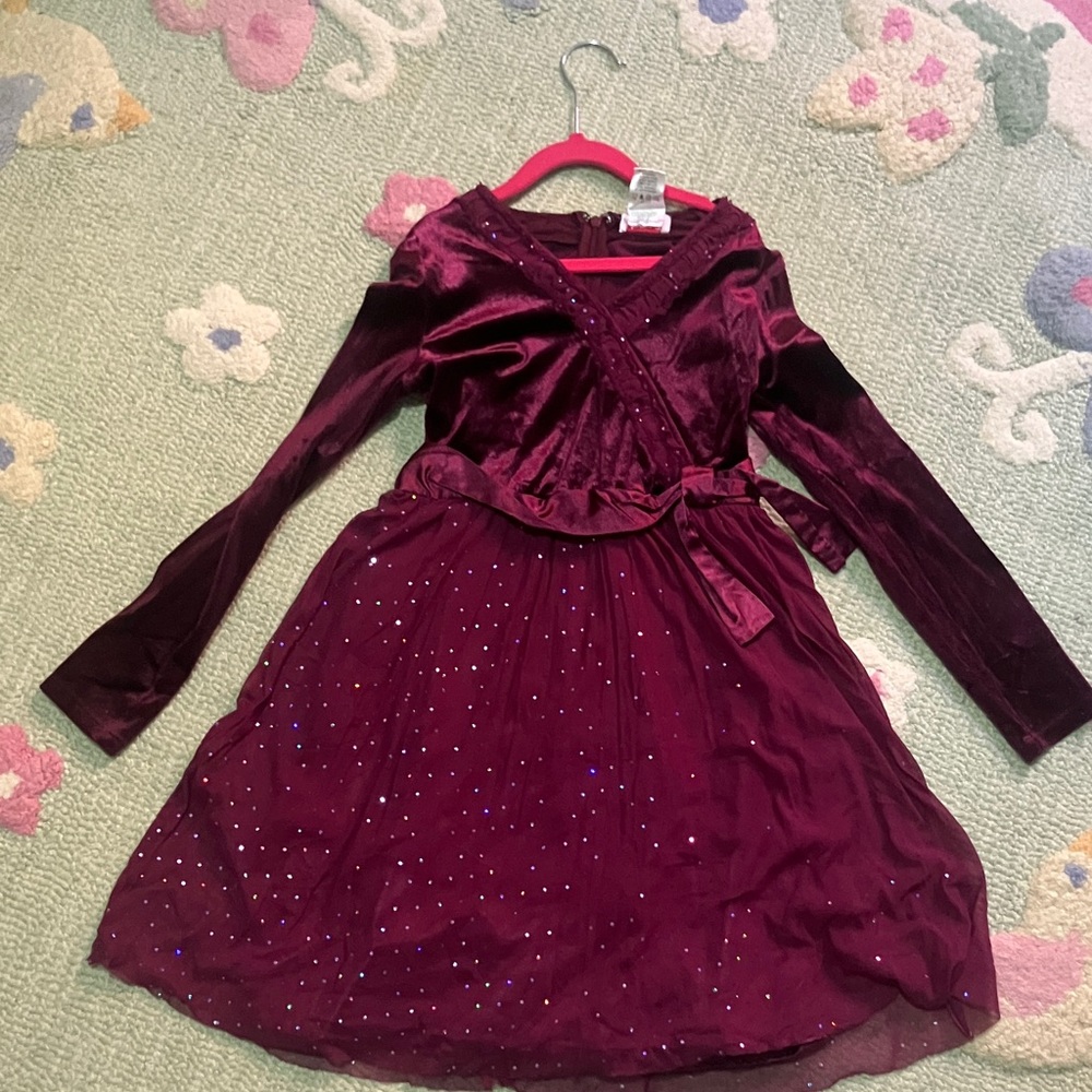 American Girl Burgundy Kids Dress